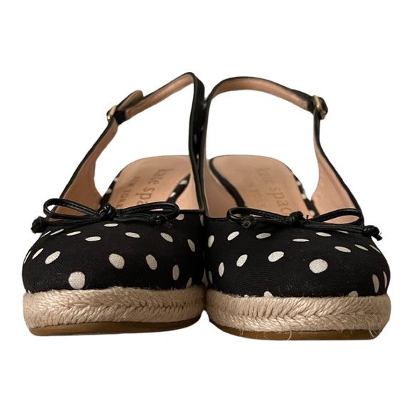 Kate Spade  Wedge Heel Slingback Espadrilles Panama Nights polka dot - Picture 3 of 8